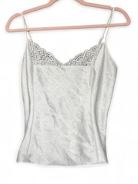 Vintage Victoria’s Secret Gold Label Lace Trim Satin Camisole Tank 90s